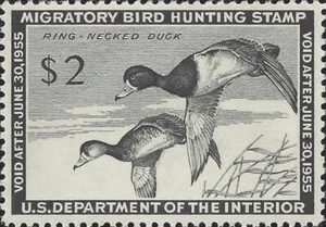 US Scott #RW21 Mint LH XF 2.00 1954 US Federal Duck Stamp CV 85.00 - Picture 1 of 2