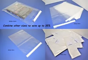 100 Pack Clear 9 x 12 Resealable Poly bags Uline self-seal adhesive lip 1.5 MIL - Picture 1 of 13