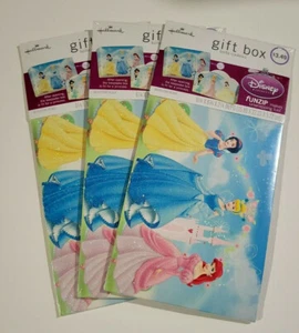Hallmark Disney Princess Gift Box Funzip Make unwrapping Fun Medium Lot of 3 - Picture 1 of 5