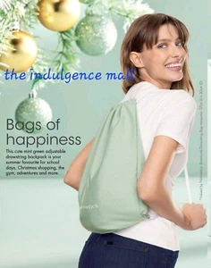 Nutrimetics Drawstring Backpack- Mint Green Bag ideal for Gym Shopping Library - Picture 1 of 1