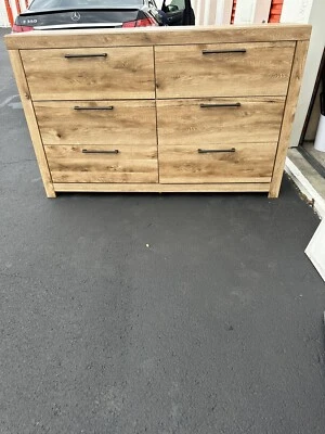 Slightly used wood dresser and night stand matching set - Image 1 of 4