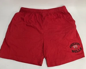 Chicago Bulls Shorts Red NBA Basketball Men's Size XL Vintage Pro Edge Cotton - Picture 1 of 5