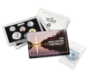 2020 S US Silver Proof Set 99.9% W/Reverse Proof W Jefferson Nickel (20RH) - Picture 1 of 3