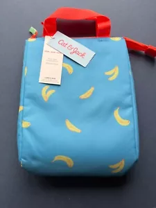 Borsa pranzo banane blu Cat & Jack fodera isolata senza BPA * NUOVO - Foto 1 di 5