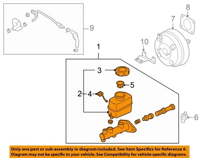 Used Brake Master Cylinder fits: 2006 Kia Amanti w/o electronic stability contro - Image 1 of 3