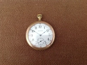 Antique 1908 Waltham Open Face 15 Jewels Pocket Watch - Picture 1 of 10