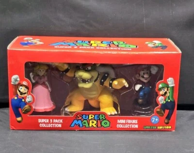Paquete de 3 Super Mario 2012 edición limitada colección Bowser Peach nuevo sellado  Foto 1 de 4