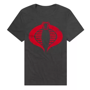 G.I. Joe Distressed Cobra Logo Premium T-Shirt Grey - Picture 1 of 6