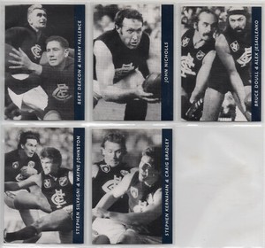 1997 **RARE** AFL VFL LEGENDS [CARLTON FOOTBALL CLUB] LTD EDITION - 5 CARD SET