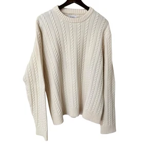 SATURDAYS NEW YORK CITY Men’s Medium Fisherman Crew 100% Merino Wool Sweater - Picture 1 of 14