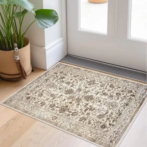 Vintage Floral 2x6 Hallway Runner Rug Non Slip Rubber Backed Washable Boho - Picture 1 of 115