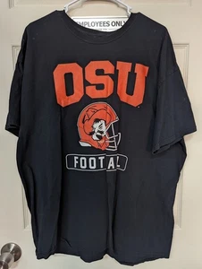 Mens NCAA Oklahoma State Cowboys OSU NCAA T Shirt Size 2XL Football Helmet Logo - Picture 1 of 2
