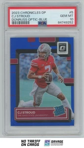 2023 Panini Chronicles DP Donruss Optic Rated Rookie Blue C.J. Stroud PSA 10 /99 - Picture 1 of 3