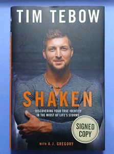 Tim Tebow Autographed "SHAKEN" Signed Book 2016 Heisman Trophy Winner NFL - Picture 1 of 11