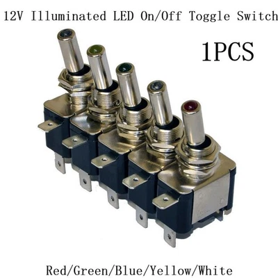 Interruttore a levetta cruscotto SPST durata migliorata con LED per rally racing - Immagine 1 di 4