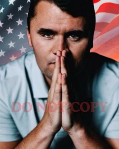 Foto Charlie Kirk 8x10 Calidad Laboratorio Alto Brillo Imagen Descansa en Paz TPUSA ÚNICA EN SU CLASE - Imagen 1 de 1