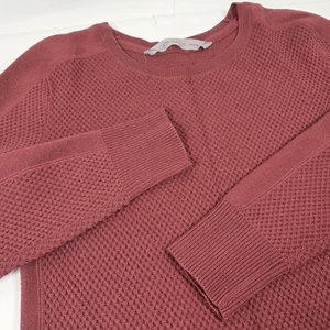 Suéter Athleta Para Mujer XS Nido de Abeja Térmico Tejido Waffle Lana Merino Granate - Imagen 1 de 13