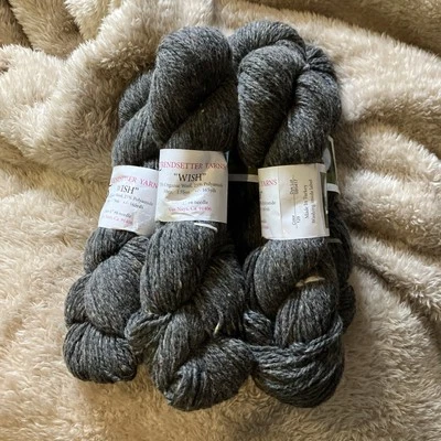 Lote de 5 madejas de hilo gris pizarra mezcla de poliamida lana orgánica #2/#3 peso deportivo Foto 1 de 4