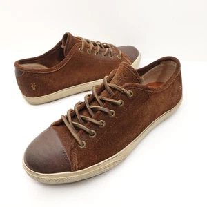 Zapatillas bajas de cuero marrón FRYE zapatos para hombre talla 9,5 - Imagen 1 de 12