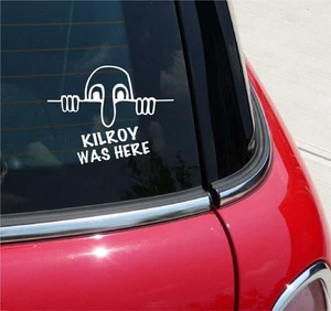KILROY WAS HERE WORLD WAR 2 II WW2 WWII GRAPHIC DECAL STICKER ART CAR WALL DECOR - Picture 1 of 3