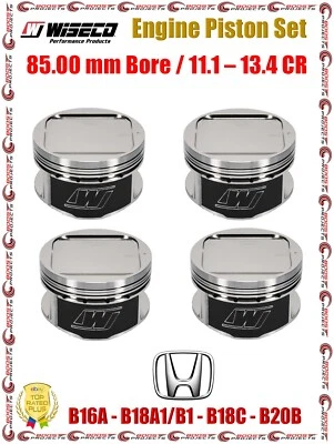 Juego de pistones de motor Wiseco 85,00 mm 11,7 - 13,4 CR para Honda B16A B18A1 B18C B20B Foto 1 de 3