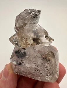 "The Snowman" Herkimer Diamond Cluster w. Aesthetic Composition - Mine Direct - Picture 1 of 10