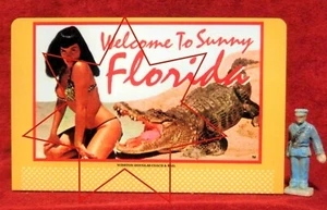 BIENVENIDO A FLORIDA - BETTY PAGE #45____S ESCALA VALLA PUBLICITARIA DE HOJALATA - Imagen 1 de 3