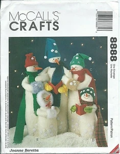 M 8888 patrón de costura caprichoso NIEVE VILLANCICOS Navidad Artesanía MUÑECOS DE NIEVE coser SIN CORTAR - Imagen 1 de 1