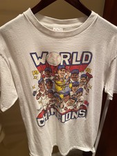 Vintage 1991 Atlanta Braves Cartoon T Shirt World Series  XL (FITS LIKE A LARGE)
