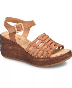 Korks NEW Womens size 10 M Marley Tan Ankle Strap Sandals Platform Wedges Shoes - Picture 1 of 4