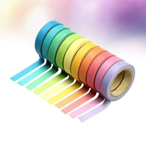 20 Rollen Washi Tape farbig Masking Geschenkverpackung Regenbogen Deko - Bild 1 von 11