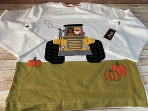 NWT Gymboree Autumn Harvest top  shirt bear fox tractor sz 7 boys fall pumpkin - Picture 1 of 3