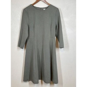 UNIQLO Womens Casual Midi Dress L Grey A line Classic - Picture 1 of 13