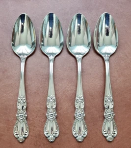 International Silver HERITAGE 1953 Roger Bros 1847 Silverplate 4 Teaspoons - Imagen 1 de 8