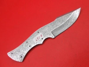 Custom Handmade Rain Drop Pattern Damascus Steel knife blade blank S483 - Picture 1 of 11