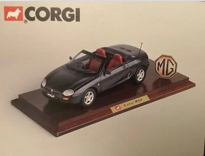 MGF LTD Edition 1/18 Model on Wood Plinth by CORGI  Grey In Original Box In VGC - Image 1 of 4