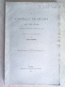 Il castello di Quart nella Valle d'Aosta autografo Carlo Merkel Tip. Senato 1895 - Foto 1 di 2