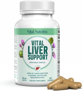 Vital Liver Support - Premium Liver Cleanse Detox & Repair Formula with Milk Thi - Picture 1 of 12