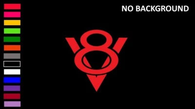 V8, V-EIGHT, MOTOR V8, Adesivos Adesivos para Carros, Windows, Laptops, Parede, Tablet - Imagem 1 de 4