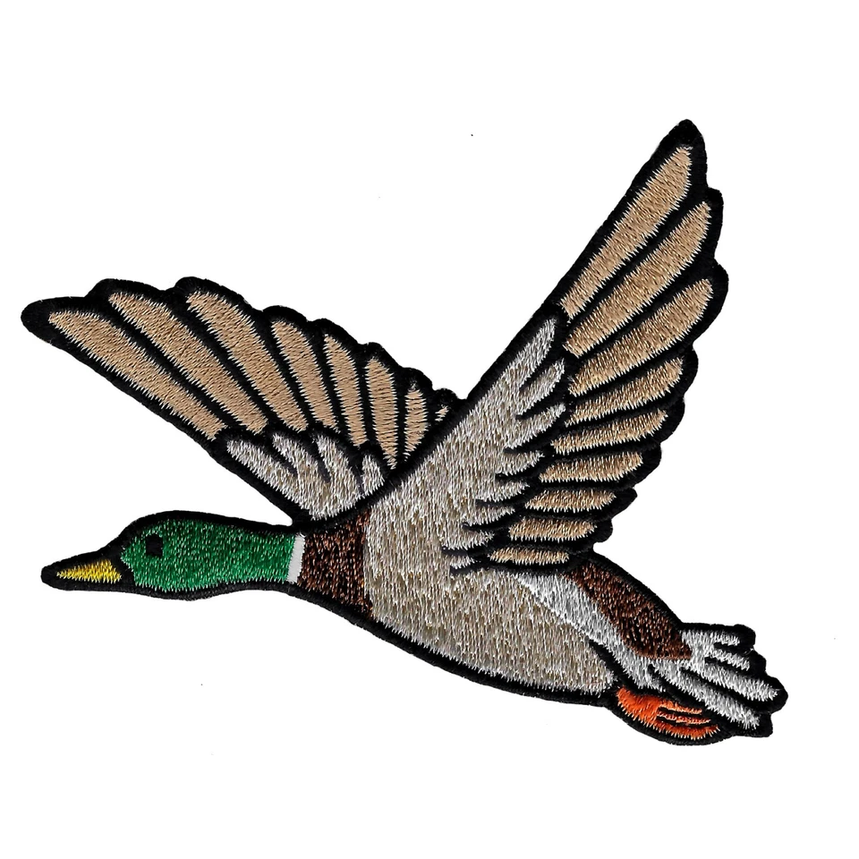 MALLARD DUCK iron-on PATCH embroidered BIRD ANIMAL HUNTING SOUVENIR APPLIQUE new - Image 1 of 4