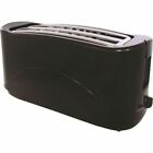 4 SLICE ELECTRIC BREAD TOASTER TWIN SLOT KITCHEN SLIDE OUT CRUMB TRAY black