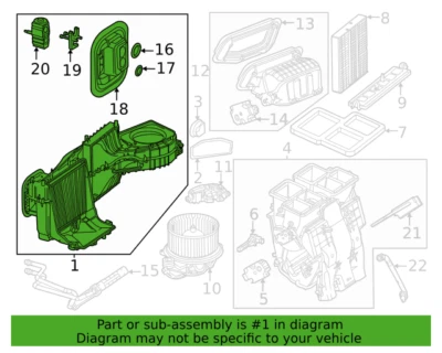 Estuche evaporador Mercedes Benz GLA35 AMG GLA250 2021-2024 2478309502 Foto 1 de 3
