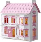 WODNEY Wooden Dolls House Cottage Victorian Dollhouse Play House Kids XMAS Gift