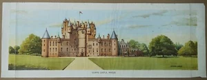 GLAMIS CASTLE ANGUS SCHOTTLAND ORIGINAL BR ScR EISENBAHNWAGEN DRUCK 1956 LAWSON - Bild 1 von 4