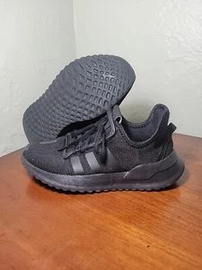 Adidas U Path Run J Kids Sneaker Size 2 All Black Running Youth - Picture 1 of 12