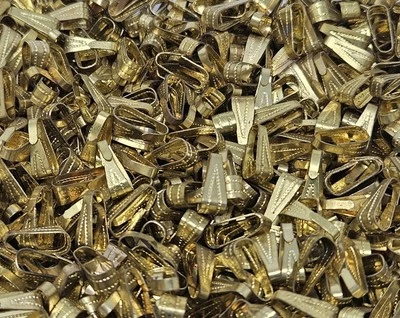 Collar artesanal de fianzas de metal dorado dorado vintage de 50 piezas hallazgos de joyería en blanco Foto 1 de 2