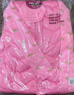 NUEVO CON ETIQUETAS Abrigo Chaqueta Abrigo Rosa Platino Hinchado Rosa BUFANDA GRATIS Talla 14-18 Foto 1 de 4