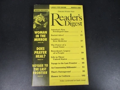 Reader's Digest Large-Type Print Edition March 1996 Vol 40 No 237 Privileged - Image 1 of 4