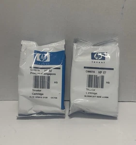 Lot Of 2 - HP 57 Tri-Color Ink Cartridge NEW GENUINE (C6657AN) Without Box - Picture 1 of 2