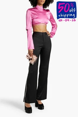 RRP€310 ALICE + OLIVIA Bootcut Trousers US 0 UK4 IT36 XXS Rhinestones Side - Image 1 of 4